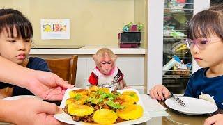 Bibi is excited to cook breakfast with dad for the family