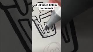 Drawing a MilkshakeSatisfying Art  #shorts