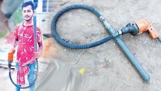 How to make a Concrete Vibrator at home  Vibrator for concrete using a Drill machine