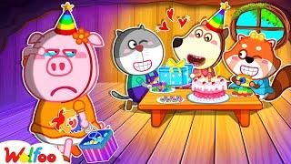 Nancy Feels Lonely No One Joins Nancys Birthday - Funny Stories for Kids  Wolfoo Kids Cartoon