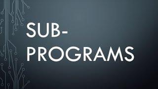 Subprograms