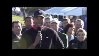 2013 Tiger Woods Trophy Presentation - Farmers Insurance Open