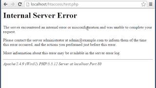 How to Fix wamp internal server error htaccess