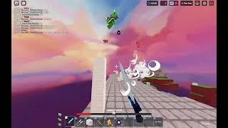 Roblox Bedwars  JAPAN clan owner clipped in Lategame.