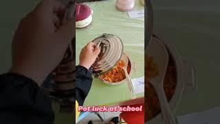 Pot luck party at school  Staff celebration  #shorts #school #vlogs 