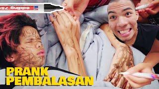 PRANK PEMBALASAN CORET PERMANENT SELURUH TUBUH ** GA BISA DI HAPUS**