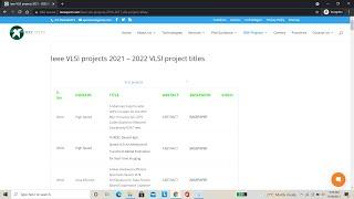 IEEE VLSI PROJECT TITLES 2021 2022