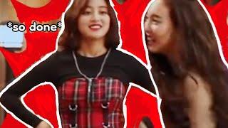 jihyos *pissed* reaction when twice makes mistakes except tzuyu...