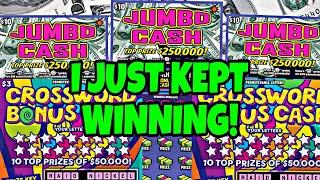 I PLAYED 7 LOTTERY SCRATCH OFF TICKETS AND WON ON 5 OF THEM #scratchers #scratchofftickets #lottery