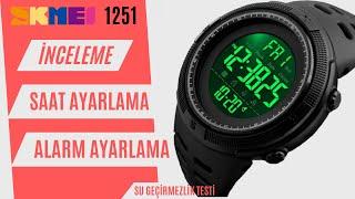 Skmei 1251 Kutu Açılımı İnceleme Saat Ayarlama Alarm Ayarlama