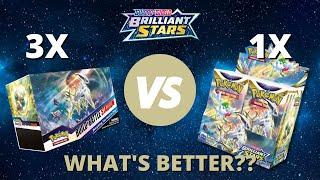 Whats Better?? 3X Brilliant Stars Build & Battle Stadium Kits Vs. Booster Box