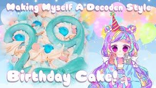 Making Myself a Decoden Birthday Cake 4K