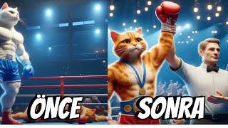 Mike Tyson ve Jake Paulun Kedilerinin Box Maçı  #ai #aicat