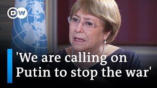 Bachelet Really concerned about Russian trials of Ukrainian POWs  DW News