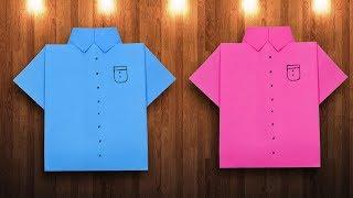 Paper Shirt Making - DIY Origami How To Make a Shirt With Color Paper