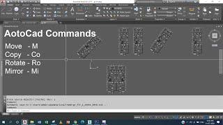 Move Copy Rotate Mirror Commands in AutoCad