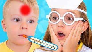 Doctor check up Song  Children Songs with Alicia and Alex by Sunny Kids Songs