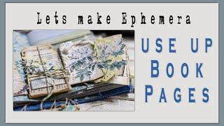 Using Book Pages for Ephemera - 5 projects #bookpages #diyephemera