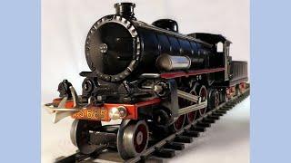 Very rare Italian Tinplate 0 Gauge Train - RivaRossi FS 685 locomotive with Biaggi CIWL cars