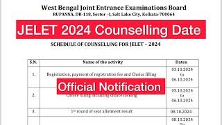 JELET 2024 Counselling Date  Registration & Choice Filling & Choice Looking last Date 06102025