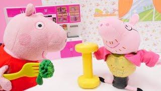 Свинка Пеппа - Мультики для малышей - Свинки и гантели