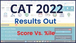 CAT 2022 - Results Out How to Check  Score Vs. Percentile  Ronak Shah