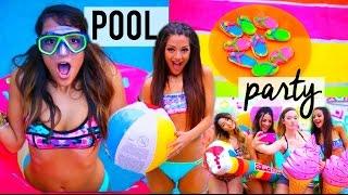 Summer POOL PARTY DIY decor treats ideas + things to do  Niki and Gabi