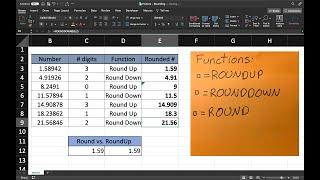 How to Use ROUND ROUNDUP and ROUNDDOWN Functions in Excel