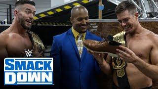 Grayson Waller and Austin Theory deny Byron Saxton Shoey offer SmackDown exclusives May 3 2024