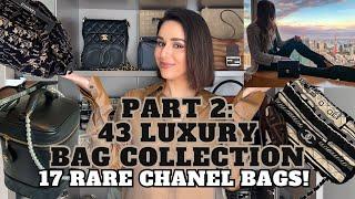 PART 2 43 LUXURY HANDBAG COLLECTION  17 CHANEL BAGS  VINTAGE CHANEL  RARE UNIQUE STYLES