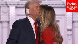 HAPPENING NOW Trumps Wife Melania And Family Join Him Onstage At The RNC After He Wraps Up Speech