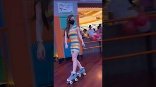 skating rink korean girl skating with song  ice rink Skater korean girl #skating #skater #shorts
