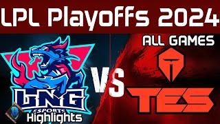 LNG vs TES Highlights ALL GAMES  LPL Playoffs 2024  LNG Esports vs Top Esports by Onivia