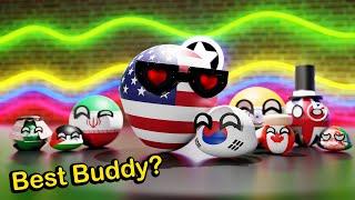 Best friend of countries  Countryballs Animation