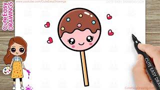 How to Draw a Cute Lollipop Simple & Easy for Kids