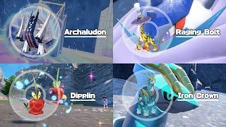 4 New Pokemon Revealed for Scarlet & Violet DLC - Dipplin Archaludon Raging Bolt & Iron Crown