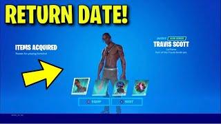 TRAVIS SCOTT SKIN RETURN DATE in FORTNITE ITEM SHOP WILL the Travis Scott Skin Return?