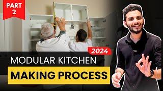 Modular kitchen making process 2024 I how to make modular kitchen in Hindi - Part 2 by Houmeindia