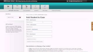 Creating a Case and Adding Students - BRIM Anti-Bullying Software