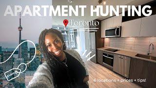 APARTMENT HUNTING IN TORONTO w touring 6 locations + rent prices + tips