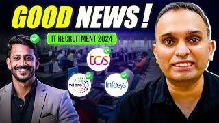 IT Hiring Freeze ENDS - More IT Jobs at TCS Infosys Wipro in 2024?  IT Jobs 2024  IT Hiring Update