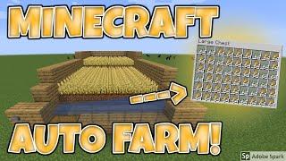 Minecraft 1.19 EASY Auto Wheat Farm Tutorial Works with carrots potato beetroot REMAKE