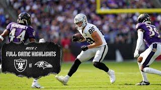 Las Vegas Raiders vs. Baltimore Ravens Highlights  2024 Week 2  NFL