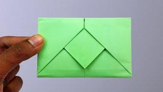 DIY SURPRISE MESSAGE CARD  Letter Folding Origami  Pull Tab Origami Envelope Card  Paper Envelope
