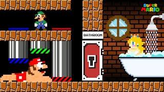 Bathroom Maze Madness Super Mario and Luigi Challenge in Bathroom