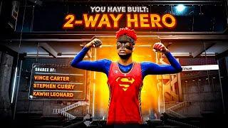NEW 2-WAY HERO BUILD is the BEST BUILD on NBA2K23 100 DRIVING DUNK DO IT ALL  BUILD IS INSANE