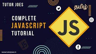 JavaScript Complete Tutorial in Tamil  Basic to Advance  Tutor Joes