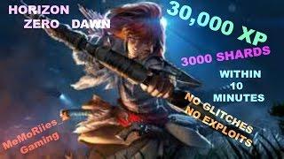 Horizon Zero Dawn  30000 Exp  3000 Shards  Within 10 Mins  No Glitch or Exploit  #gaming #game