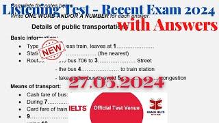 IELTS Listening Actual Test 2024 with Answers  27.05.2024
