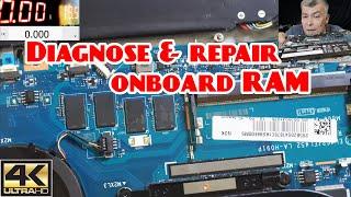 How to diagnose and repair onboard RAM memory issues -Lenovo laptop coming on with no picture repair